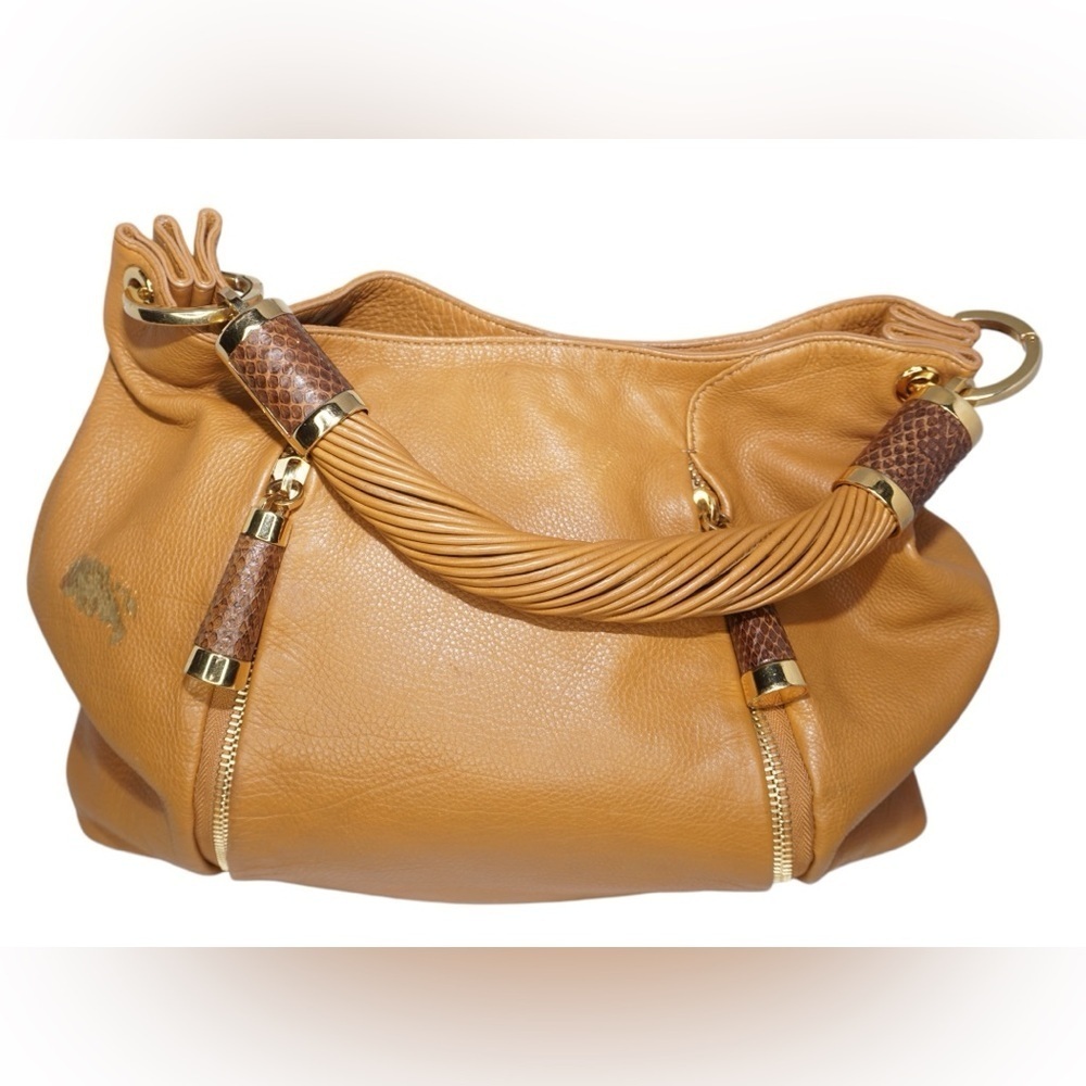 Michael Kors Tonne Leather Python Hobo Bag View 6